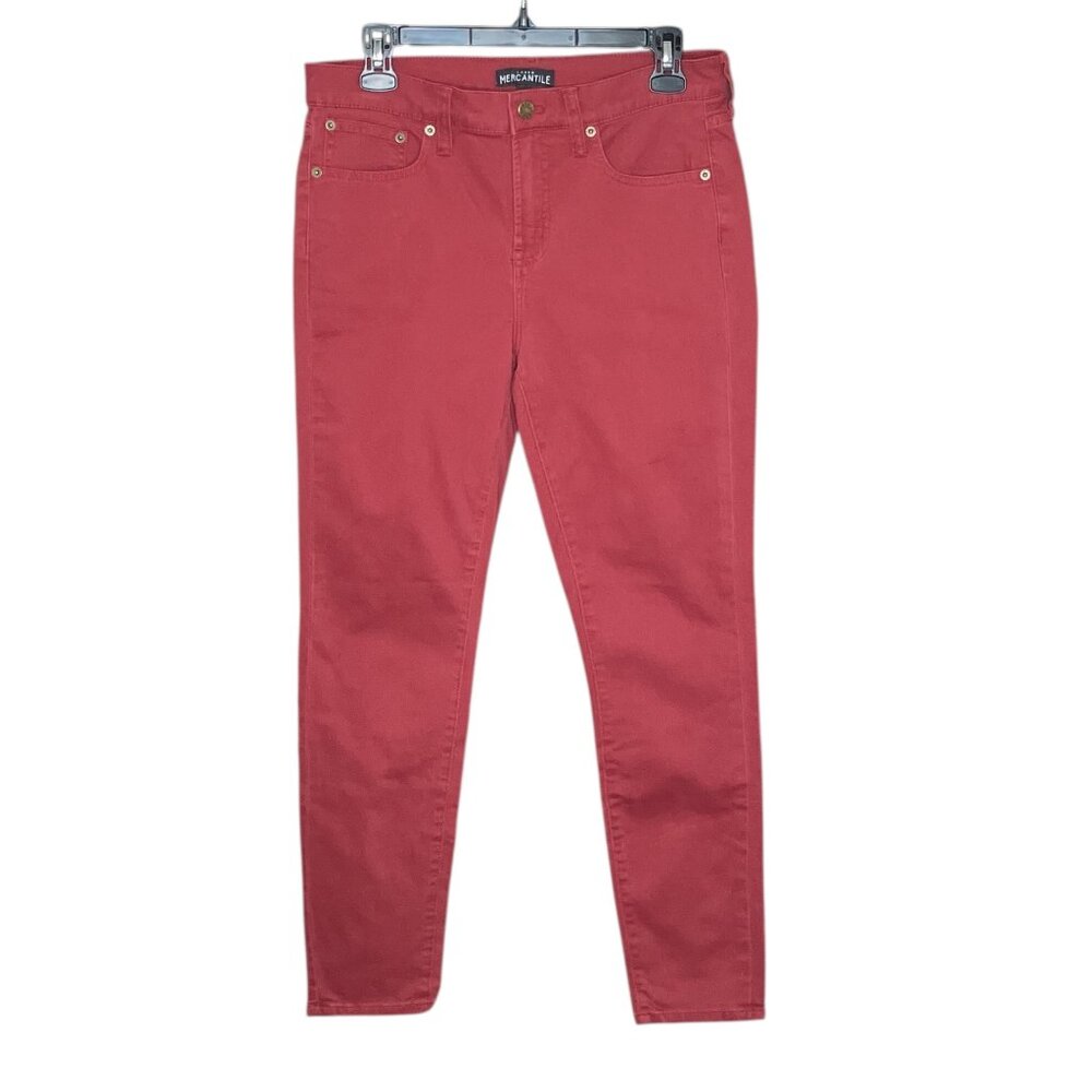 J. Crew Mercantile Size 29 Soft Red Effortless Chino Skinny‎ Twill Pants Stretch